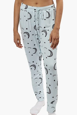 Cuddly Canuckies Moon Print Pajama Pants