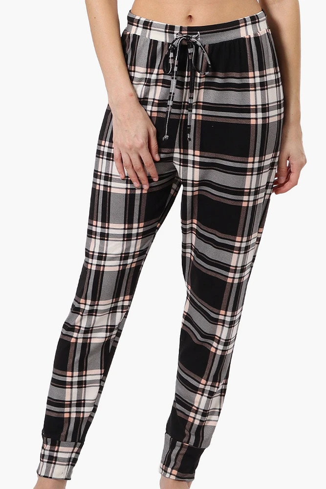 Cuddly Canuckies Plaid Jogger Pajama Pants