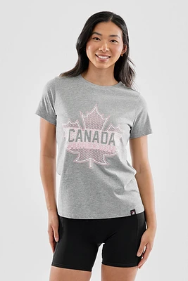 Canada Weather Gear Leaf Logo Print Tee