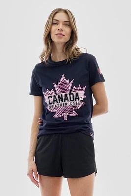 Canada Weather Gear Leaf Logo Print Tee