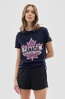 Canada Weather Gear Leaf Logo Print Tee