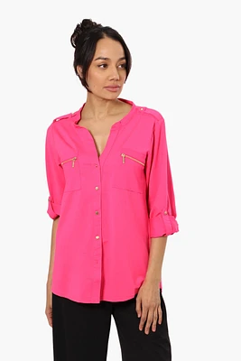 Beechers Brook Zip Pocket Roll Up Sleeve Shirt