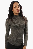 Limite Ribbed Mock Neck Pullover Sweater