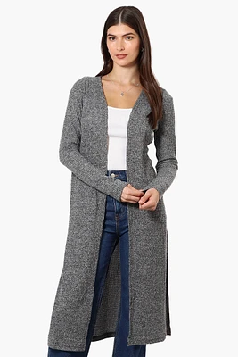 International INC Company Long Sleeve Side Slit Wrap Cardigan