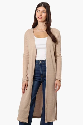 International INC Company Long Sleeve Side Slit Wrap Cardigan