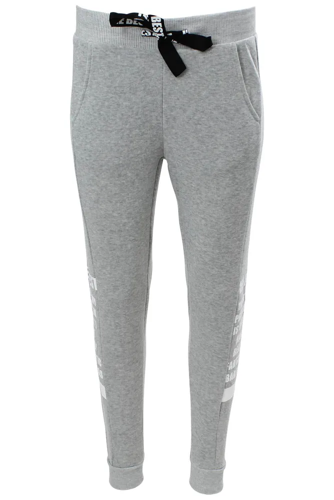 New Look Solid Side Print Sweatpants