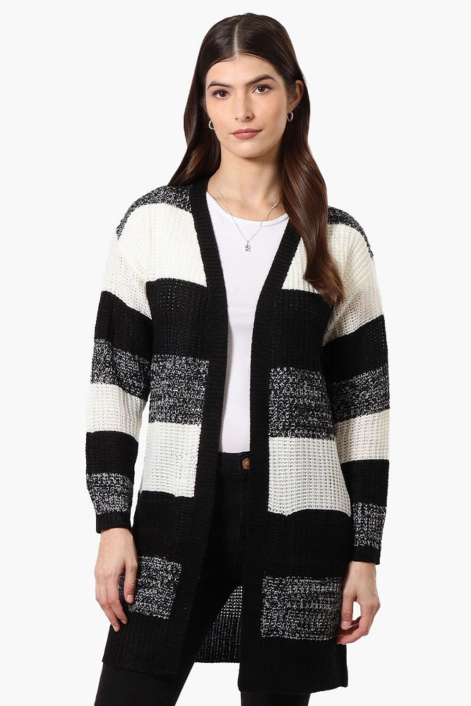 Majora Striped Open Wrap Cardigan