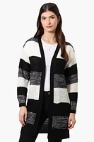 Majora Striped Open Wrap Cardigan