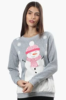 Ugly Christmas Sweater Snowman Print Christmas Sweater