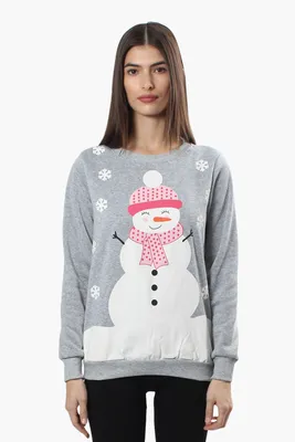 Ugly Christmas Sweater Snowman Print Christmas Sweater