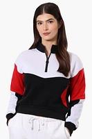 New Look Colour Block 1/4 Zip Sweatshirt