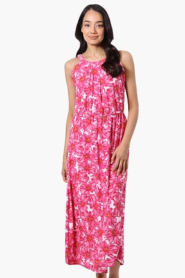 International INC Company Floral Sleeveless Halter Neck Maxi Dress