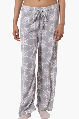 Canada Weather Gear Snowflake Pattern Wide Leg Pajama Pants