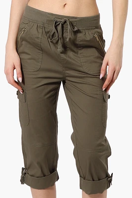 Canada Weather Gear Tie Waist Cargo Capris