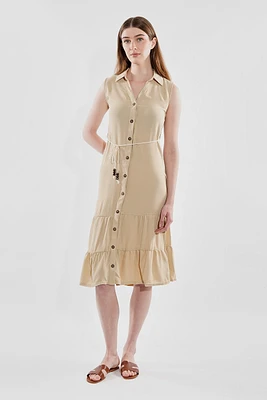 Stylexchange Rope Belted Button Down Day Dress