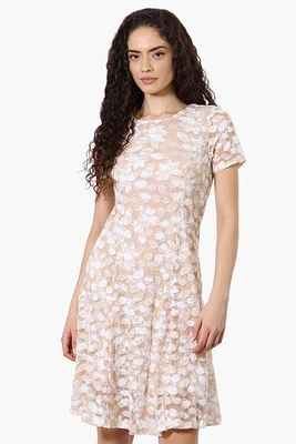 Limite Floral A-Line Mesh Day Dress