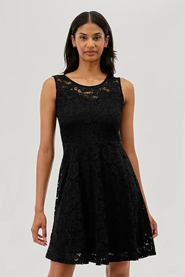 Costa Blanca Floral Lace Sleeveless Cocktail Dress