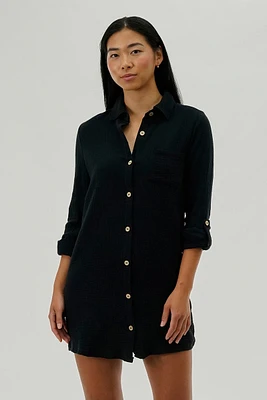 Impress Button Up Day Dress