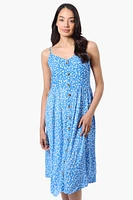 International INC Company Floral Button Down Midi Dress