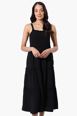 Urbanology Smocked Tiered Maxi Dress