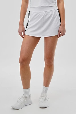 Body Instinct Striped Tennis Skirt - White