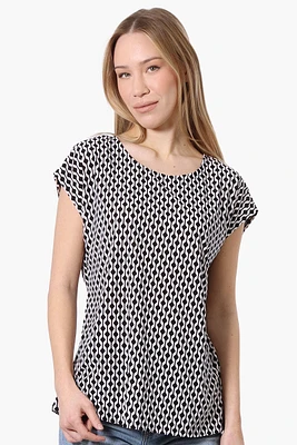 Beechers Brook Patterned Cap Sleeve Tee