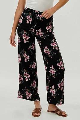 Beechers Brook Floral Drawstring Wide Leg Pants