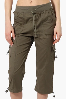 Canada Weather Gear Bungee Waist Cargo Capris