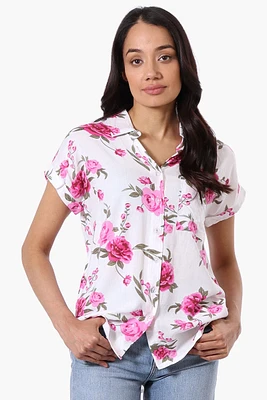 Majora Floral Camp Collar Button Up Shirt