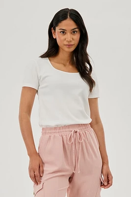 Runaway Bay Square Neck Tee - White