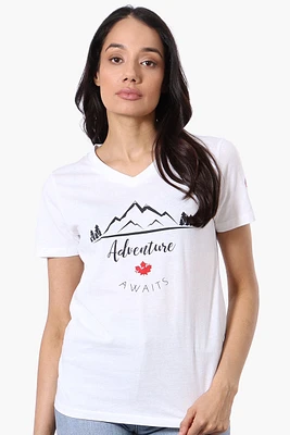 Canada Weather Gear Adventure Awaits Print Tee