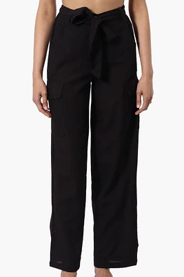 Helium Belted Linen Cargo Pants