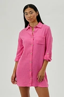 Impress Button Up Day Dress