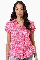 Majora Floral Camp Collar Button Up Shirt