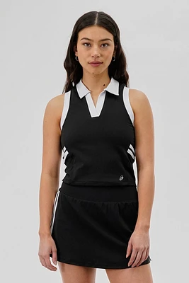Body Instinct Cropped V-Neck Tennis Tank Top