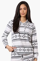 Canada Weather Gear Festive Pattern Hooded Pajama Top