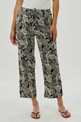 International INC Company Floral Drawstring Wide Leg Pants