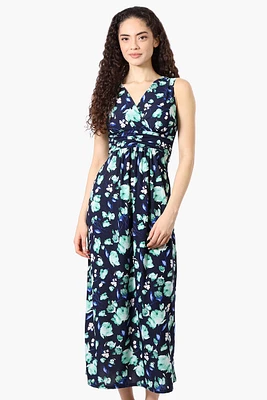 Beechers Brook Floral Padded Crossover Maxi Dress