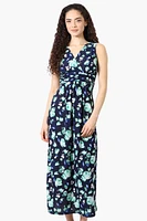 Beechers Brook Floral Padded Crossover Maxi Dress