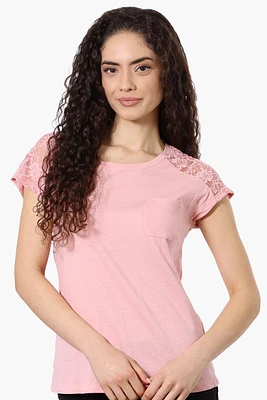 Majora Floral Lace Cap Sleeve Tee
