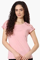 Majora Floral Lace Cap Sleeve Tee
