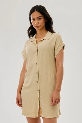 Stylexchange Vintage Button Up Short Sleeve Day Dress