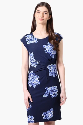 International INC Company Floral Cap Sleeve Cocktail Dress