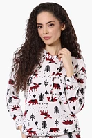 Canada Weather Gear Patterned Hooded Pajama Top