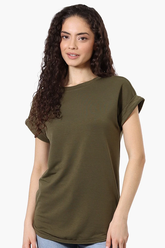 Runaway Bay Sport Basic Cuffed Sleeve Tee