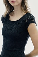 Costa Blanca Floral Lace Cap Sleeve Day Dress