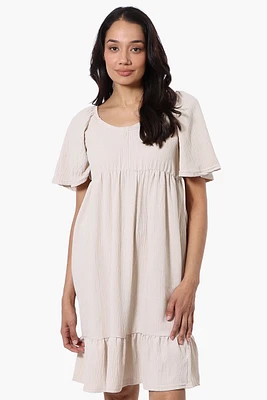 Urbanology Short Sleeve Smock Back Day Dress