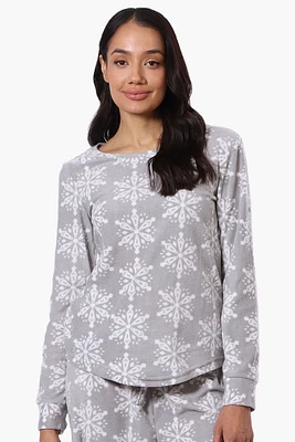 Canada Weather Gear Snowflake Pattern Pajama Top