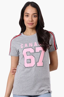 Canada Weather Gear 67 Print Stripe Detail Tee
