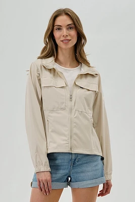 Canada Weather Gear Hooded Utility Lightweight Jacket